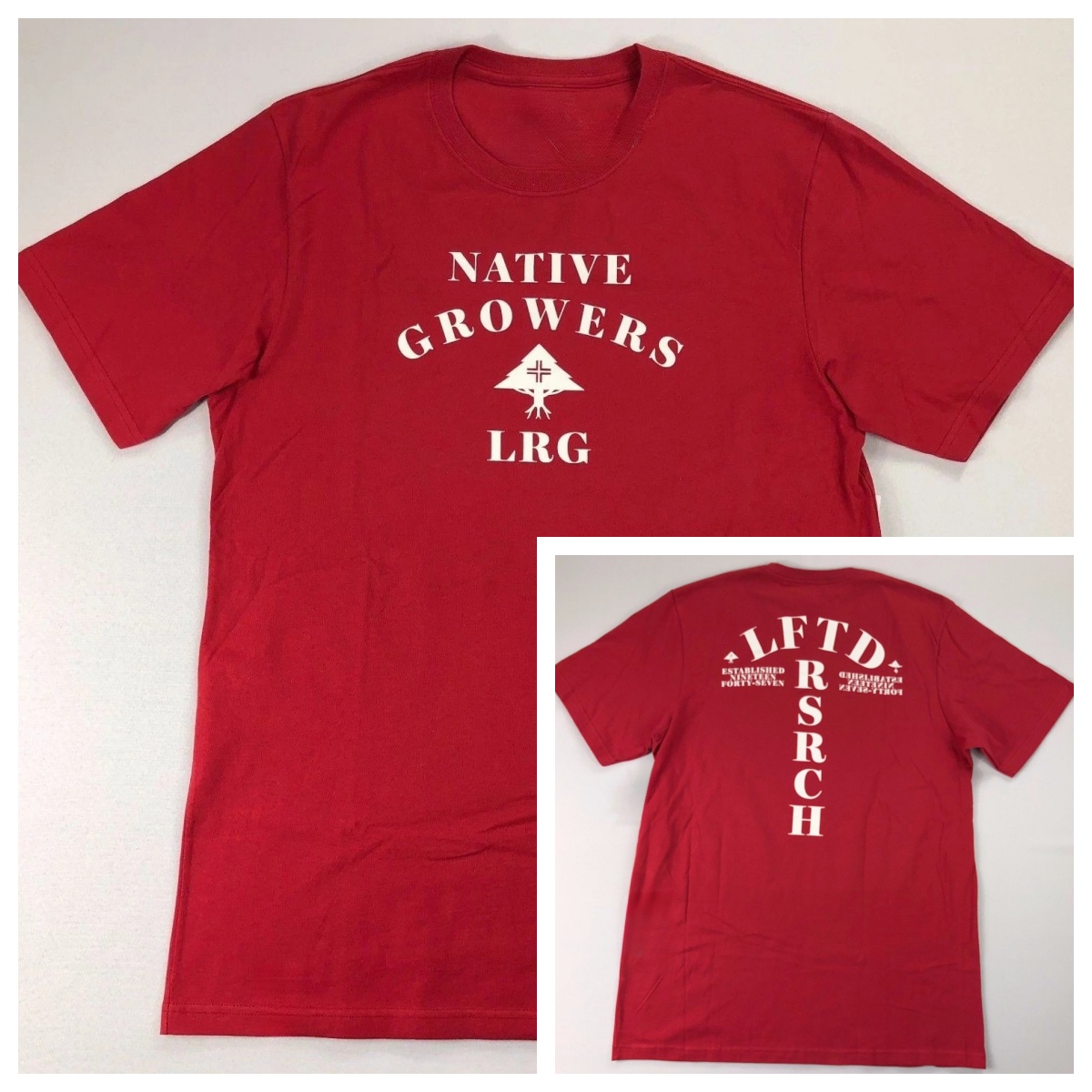 Vintage Fashion Research - レア LRG リフテッド・リサーチ・グループ プレミアムグラフィック コットンTシャツ ユニセックス