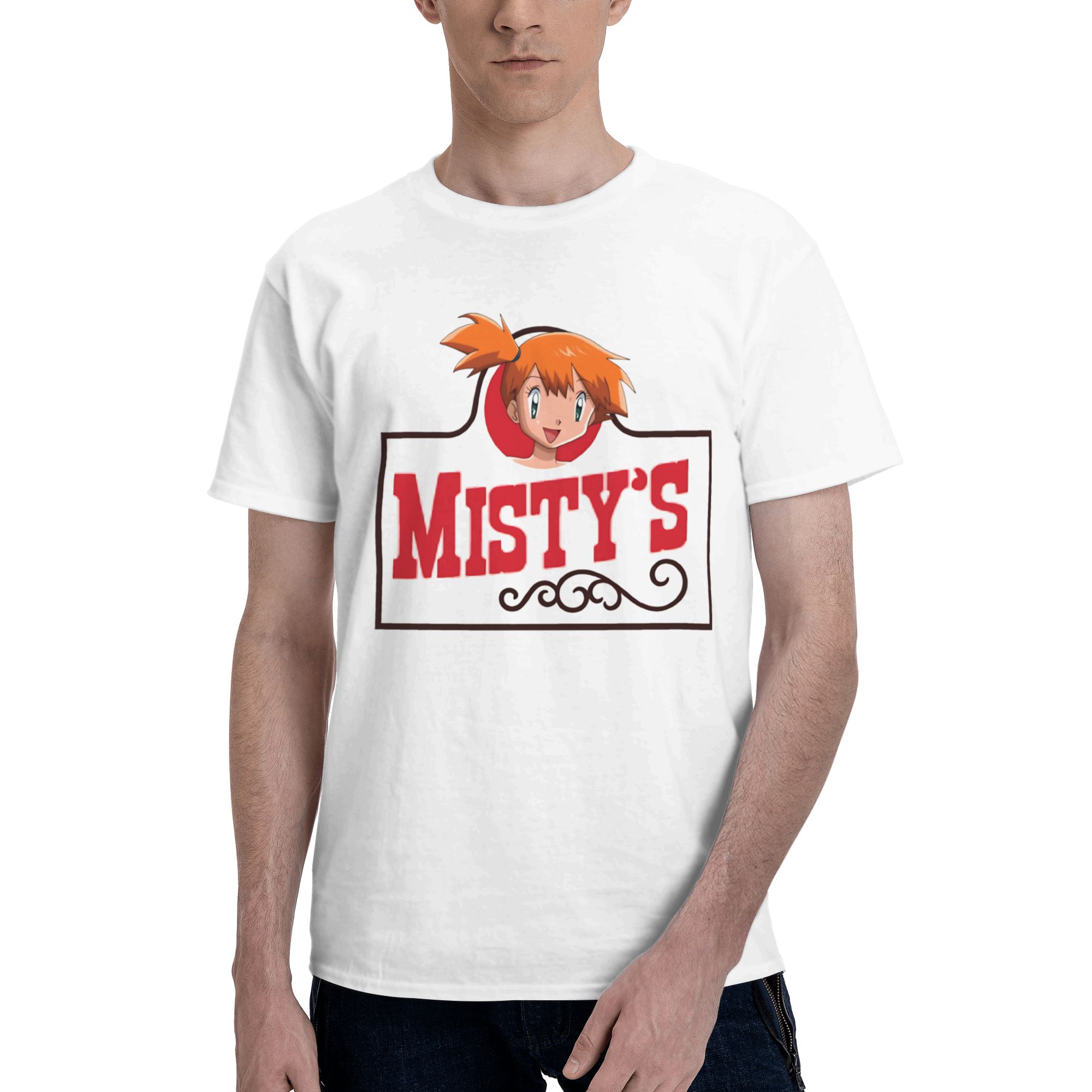 Vintage Fashion Hamburg - ミスティオールドファッションドハンバーガーメンズ Tシャツポケモンヴィンテージ Tシャツ半袖ラウンドカラー綿 100% クラシック服 Tシャツ
