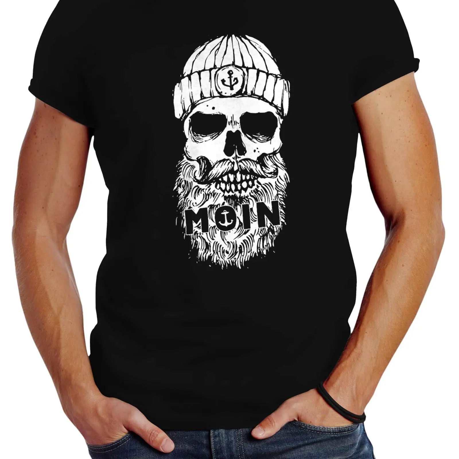 Vintage Fashion Hamburg - Neverless メンズ Tシャツ モインスカル ハンブルグプリント モチーフ