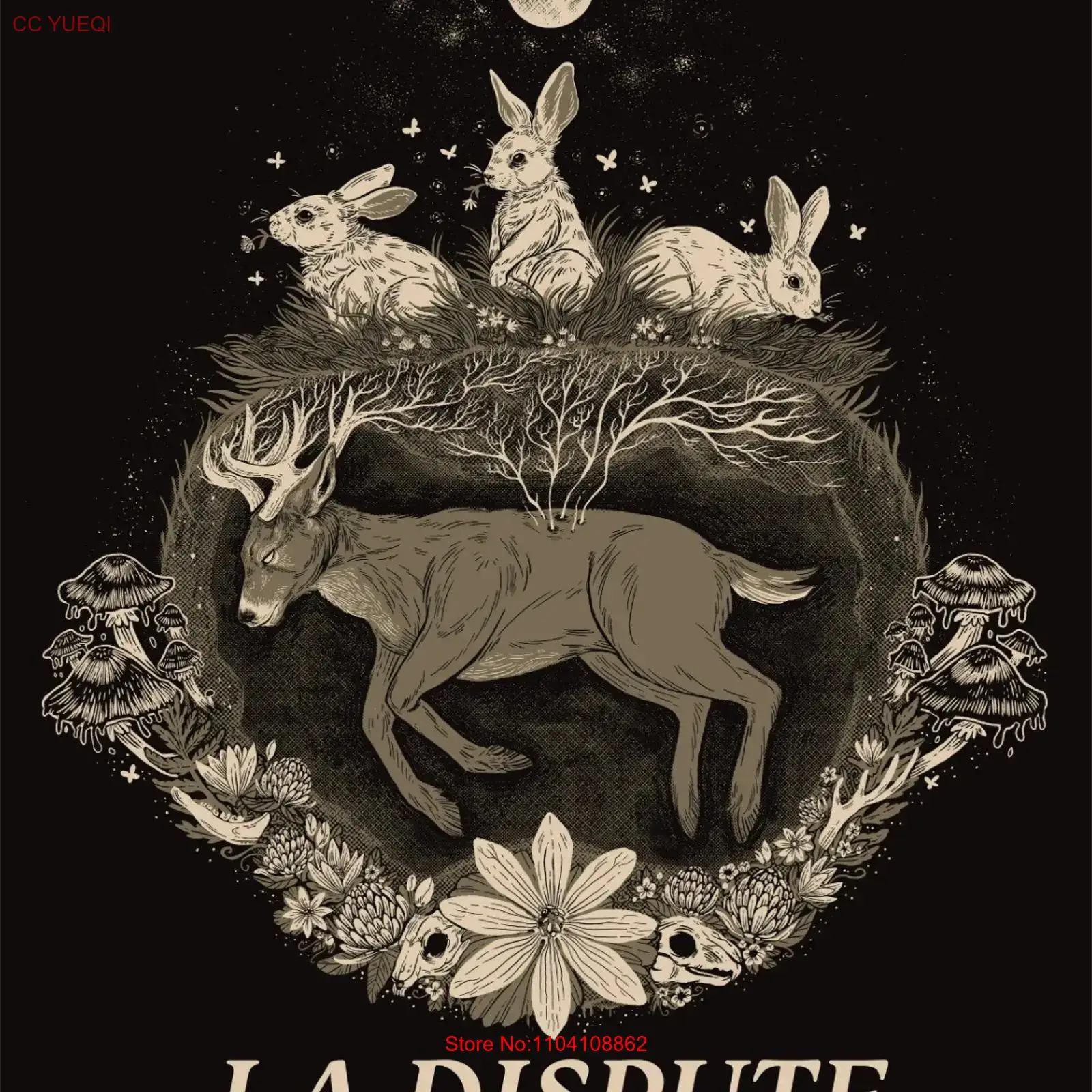 Vintage Fashion La - La Dispute ブラック T シャツ コットン