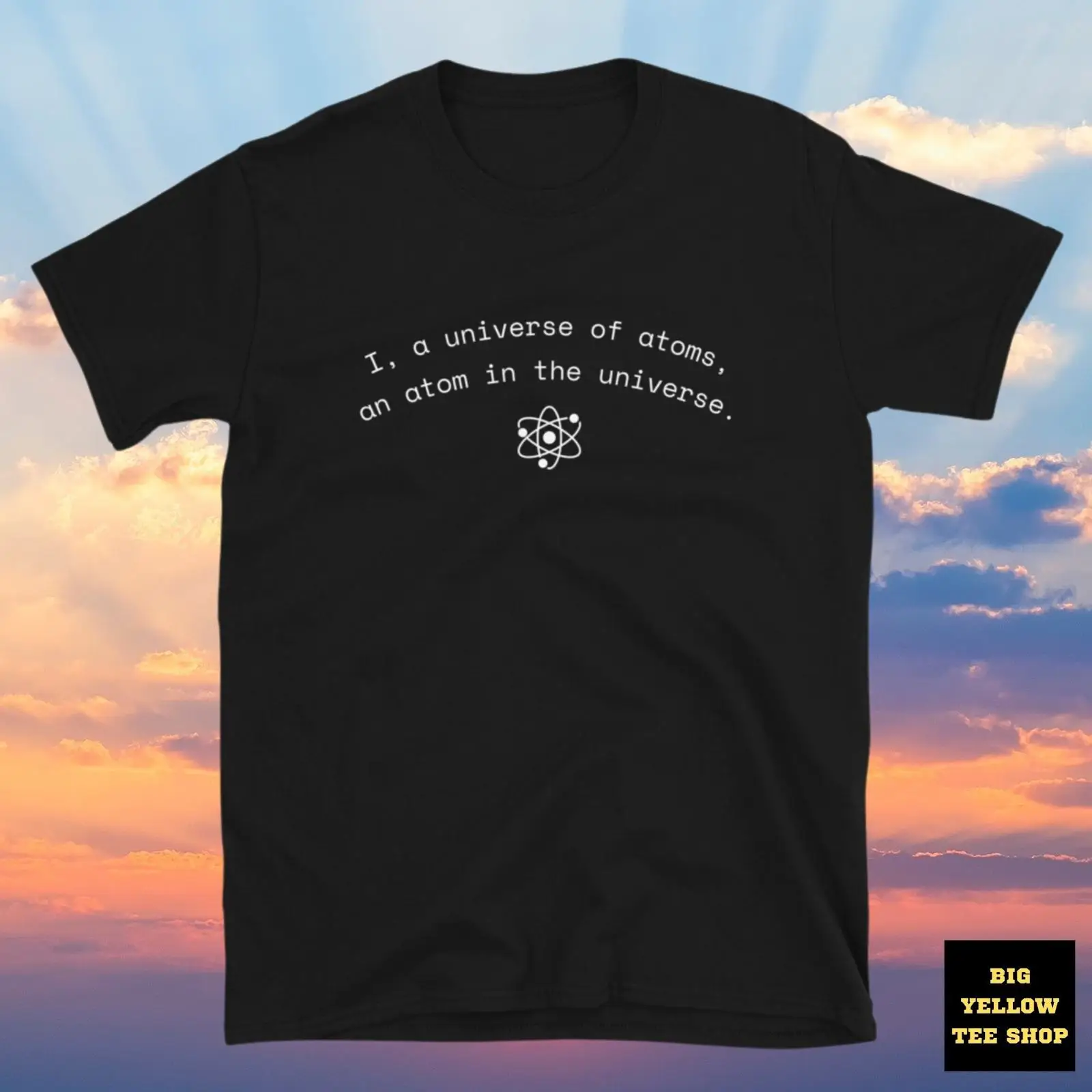 Vintage Fashion Quotes - リチャード・ファインマンの名言「私は原子の宇宙」Tシャツ量子物理学科学オタク化学者物理学者向けヴィンテージウォッシュドファッション