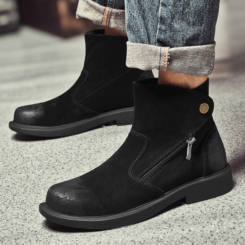 ヴィンテージ牛革スエードメンズチェルシーブーツ高級手作り 2 - Vintage Outdoor Fashion のレビューと価格