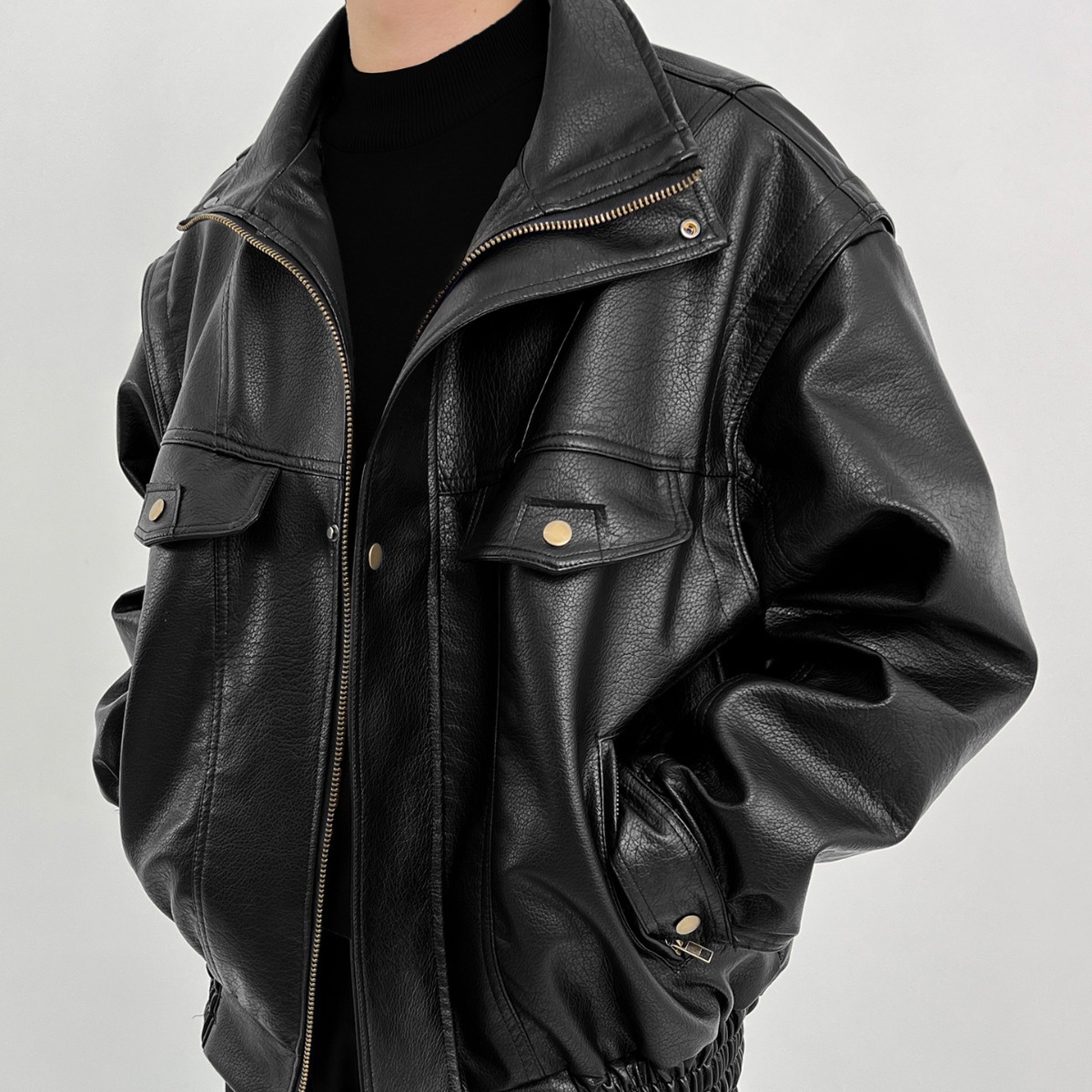 Pu レザーメンズ厚みのあるバイカージャケット、アメリカンヴ - Vintage Windbreaker Nylon のレビューと価格