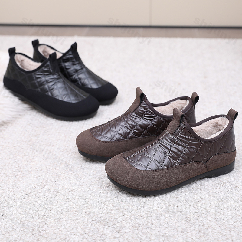 スリッポン女性綿靴冬の新しい屋外防水ノンスリップ暖かいスノー - Vintage Outdoor Fashion のレビューと価格
