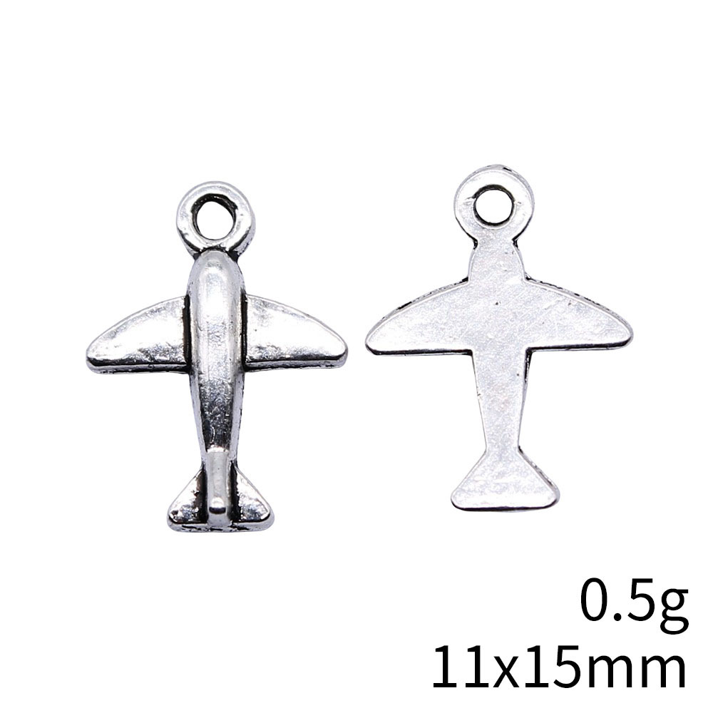 10 個 11x15mm アンティークシルバーカラー航空機チ - Vintage Fashion Stores のレビューと価格