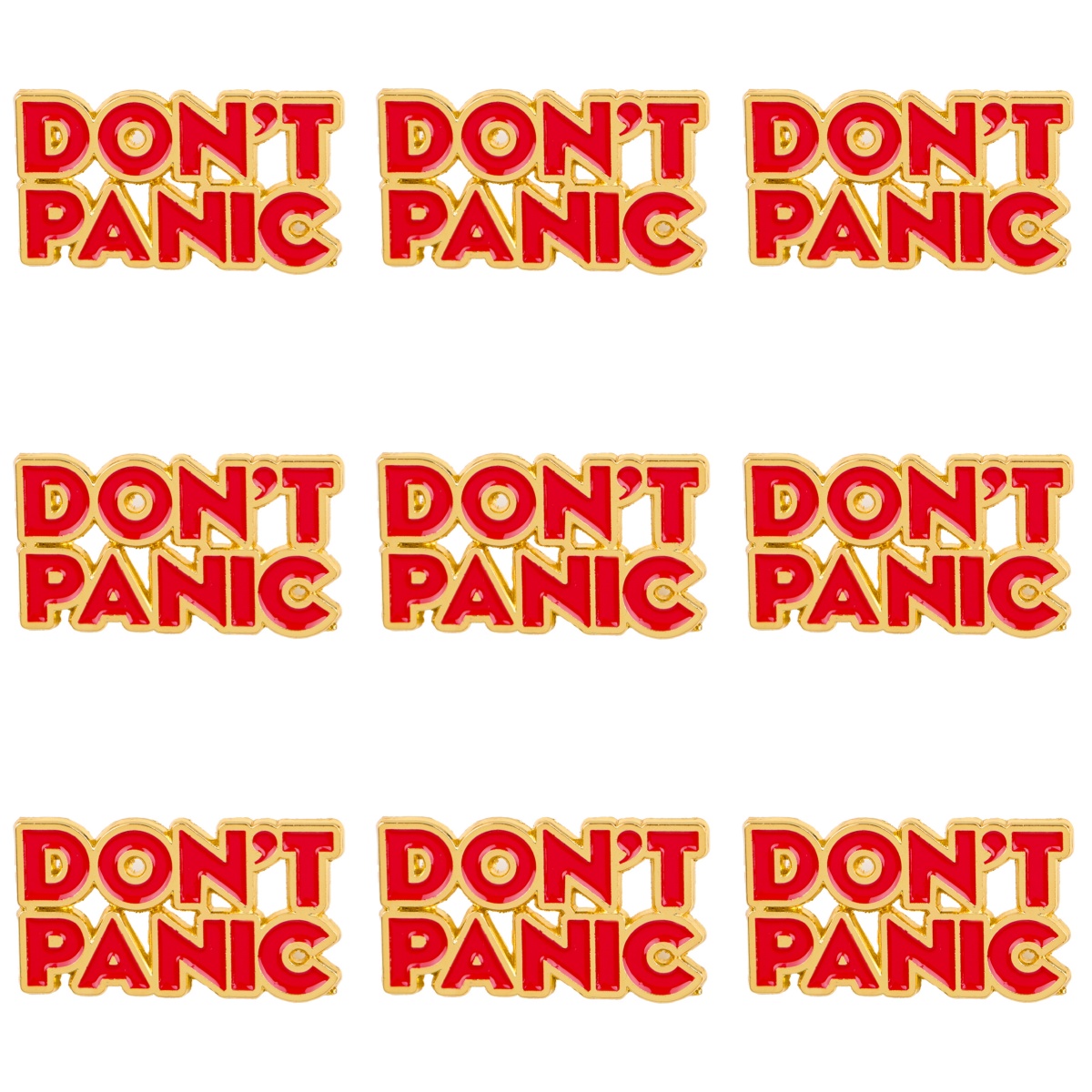 9個入り 面白い名言ブローチ「Don't Panic」エナメ - Vintage Fashion Quotes のレビューと価格
