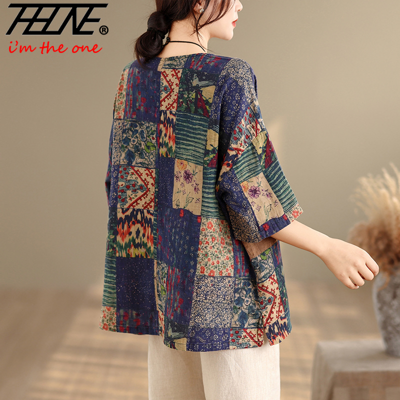 THHONE プラスサイズのファッション夏の女性のブラウスコ - Vintage Fashion Jersey のレビューと価格