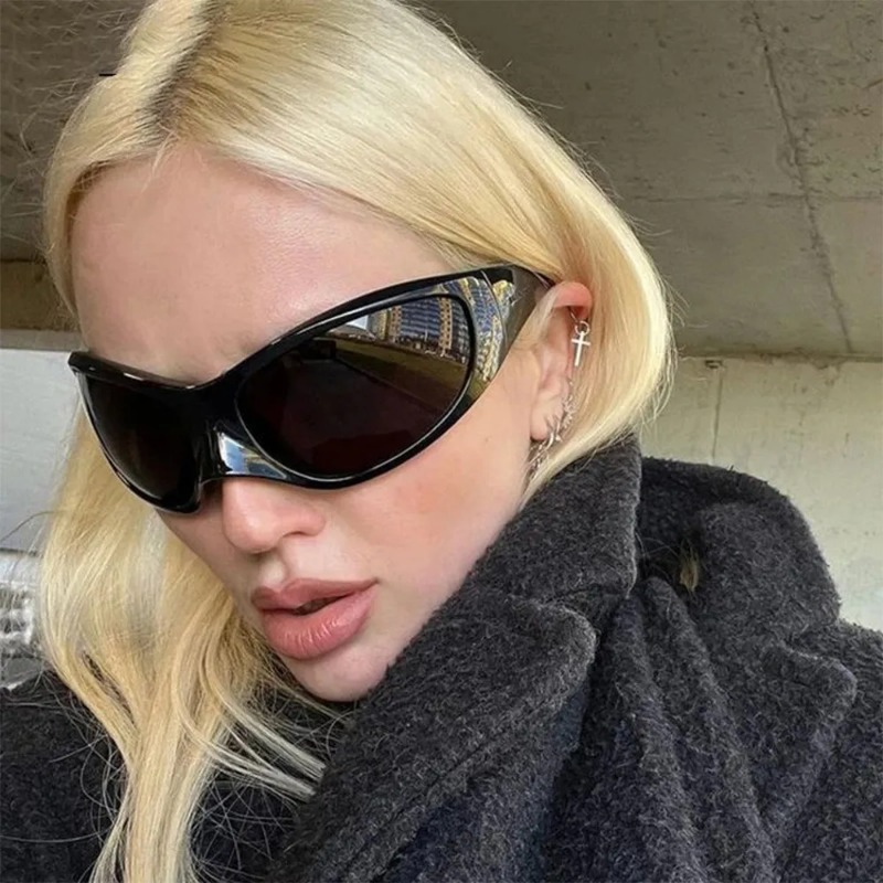 新しい Y2K パンクサングラス女性男性高級ブランドデザイナ - Vintage Fashion Enthusiasts のレビューと価格