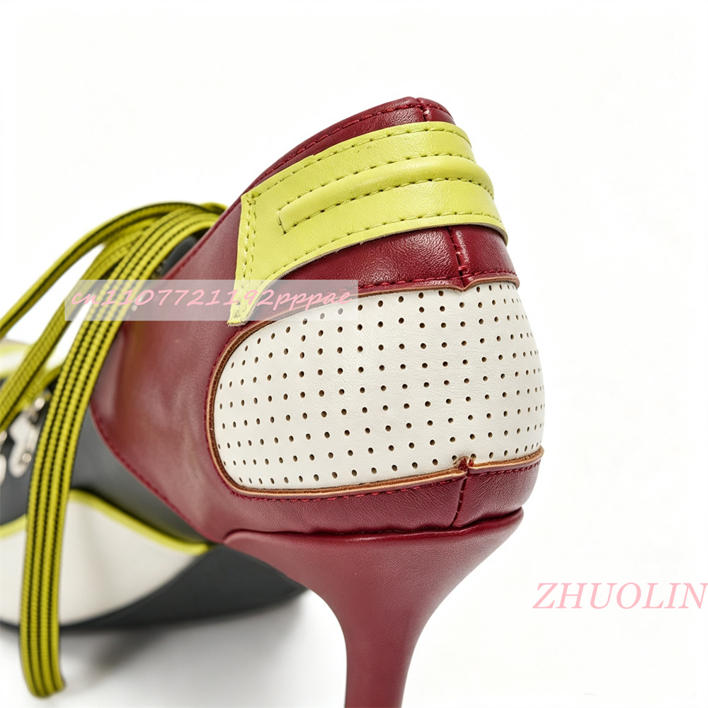 女性用レースアップパンプス、ポインテッドトゥ、スティレットヒ - Vintage Fashion Online のレビューと価格
