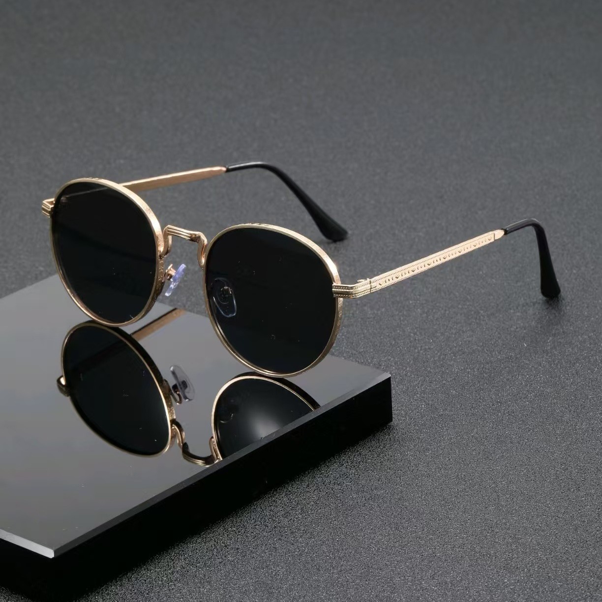 ファッションクラシックラウンドサングラス メンズ レディース - Vintage Fashion Enthusiasts のレビューと価格